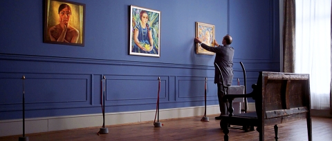 Film still from The Caretaker